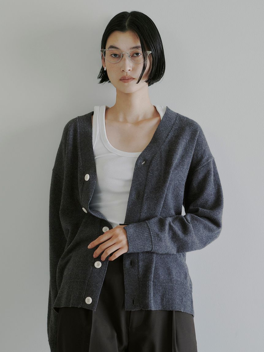 ウール2WAYカシュクールニットカーデ(カーディガン)｜トップス