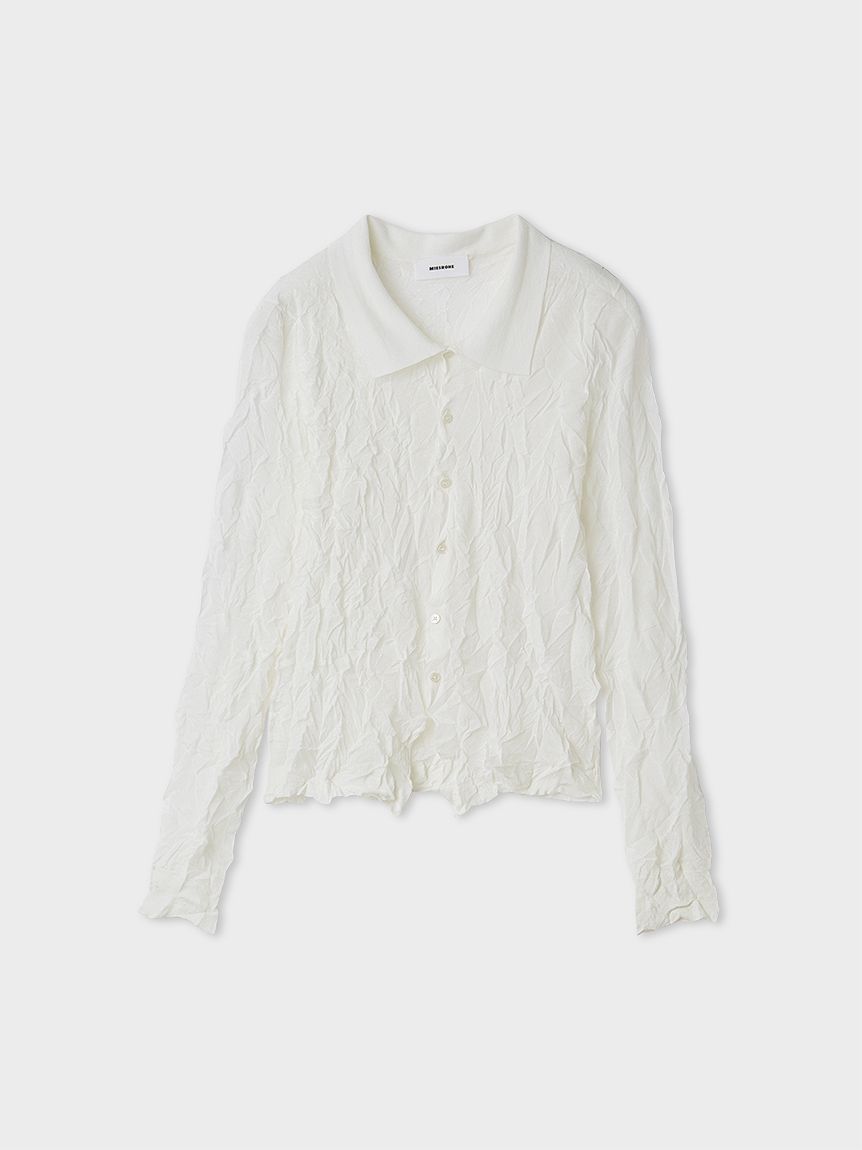 ワッシャーニットシャツ(ニット)｜トップス｜MIESROHE（ミースロエ 