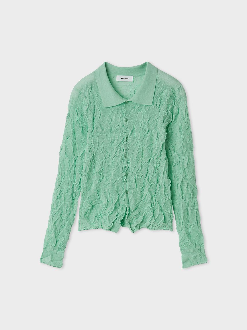 洗える】ワッシャーニットシャツ(ニット)｜トップス｜MIESROHE