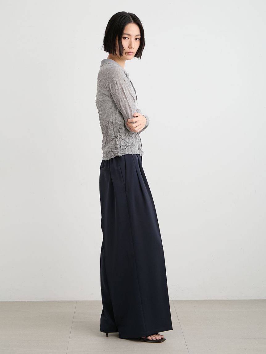洗える】ワッシャーニットシャツ(ニット)｜トップス｜MIESROHE