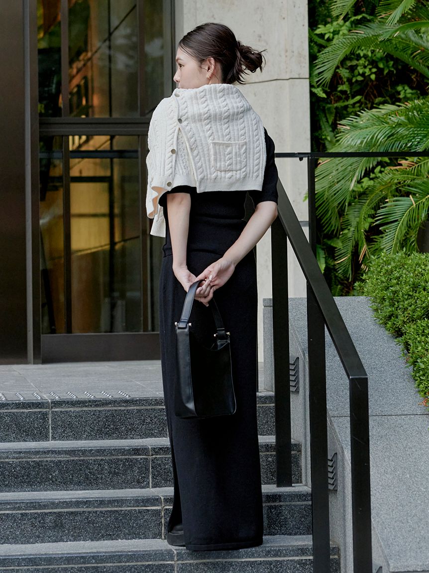 macoto×MIESROHE】ビスチェ付きニットワンピース(マキシ・ロング