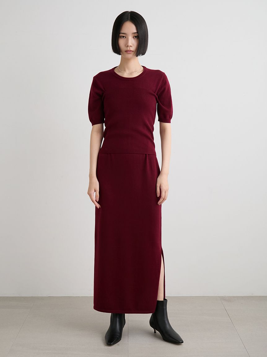 macoto×MIESROHE】ビスチェ付きニットワンピース(マキシ・ロング