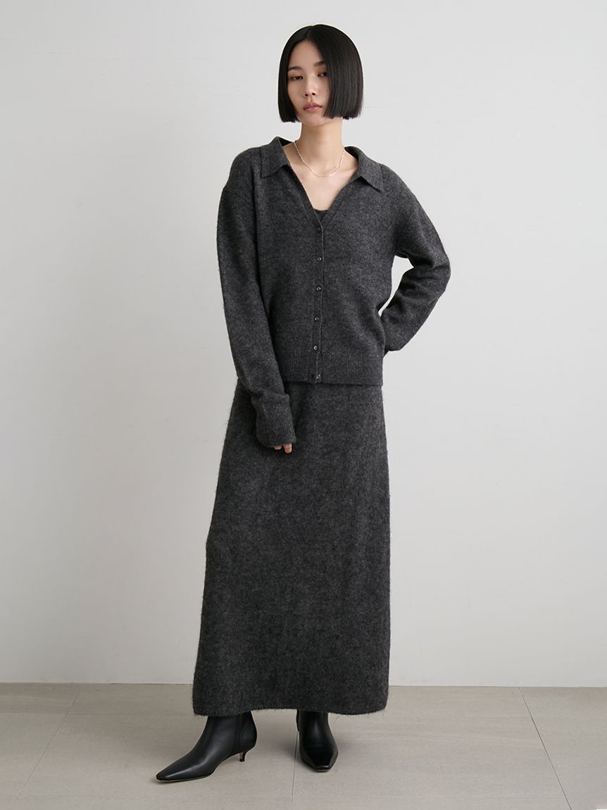 アルパカ混シャギーニットキャミワンピース(キャミワンピース