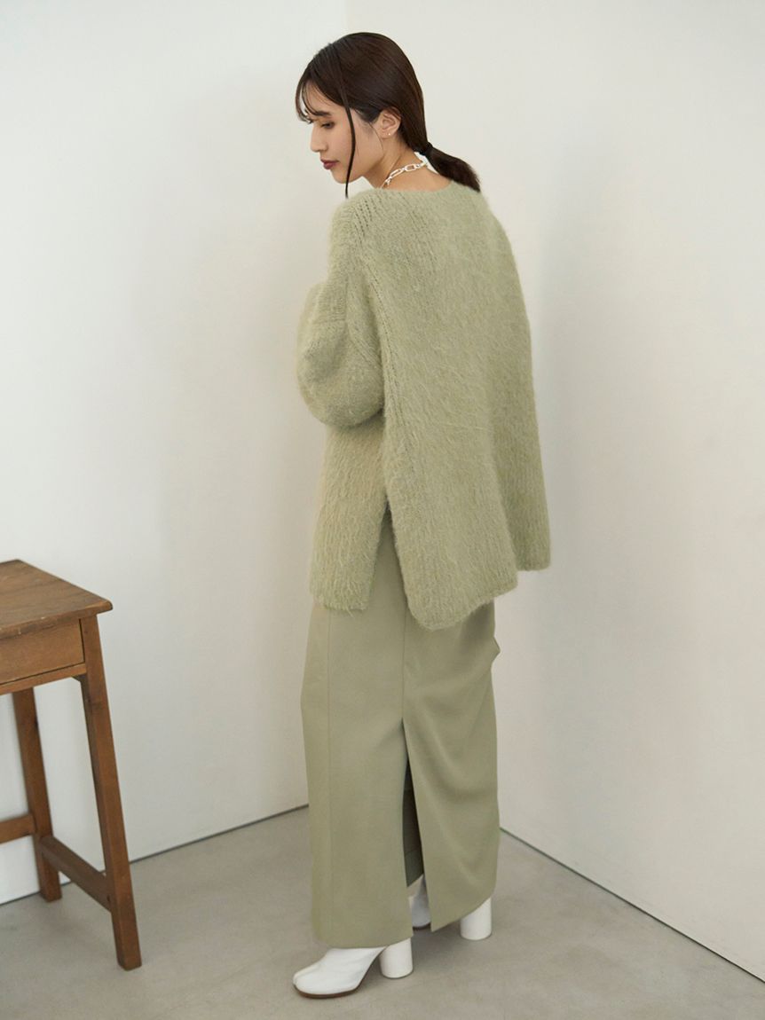 sustainableロングシャギーVネックニット(ニット)｜トップス｜MIESROHE