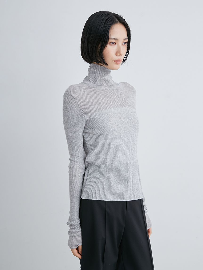 ヘンリーネックシアーリブニット【ウォッシャブル】(ニット)｜トップス｜MIESROHE（ミースロエ）公式サイト
