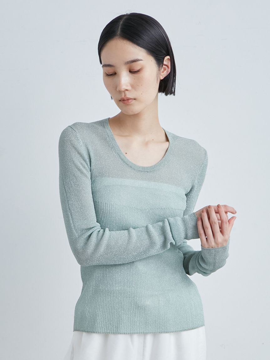 新品ルージュヴィフアンナ　 シアーフリンジニット　UNITEDARROWS 新品ルージュヴィフアンナ シアーフリンジニット UNITEDARROWS