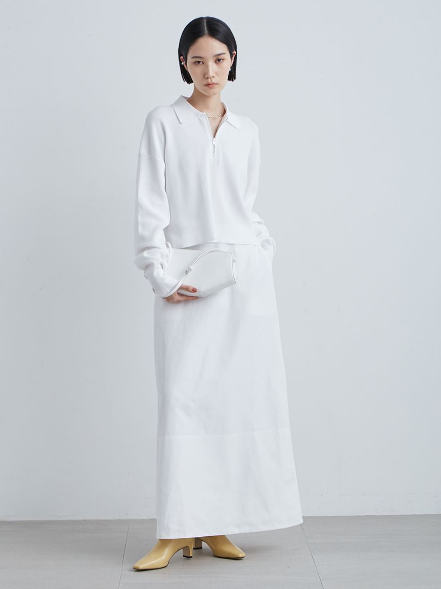 ニット セーター ハーフＺＩＰ衿　ワッフルＮＴ レディース MIESROHE ニット セーター ハーフZIP衿 ワッフルNT