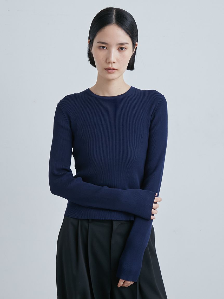 オーガニックRIBニットTOPS(カットソー)｜トップス