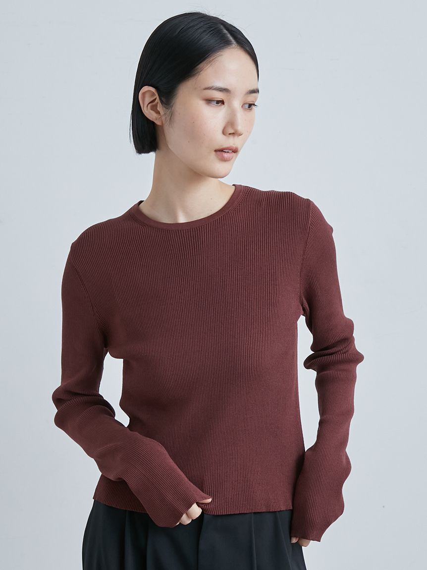 新品　MIESROHE トップス オーガニックRIBニットTOPS(カットソー)｜トップス