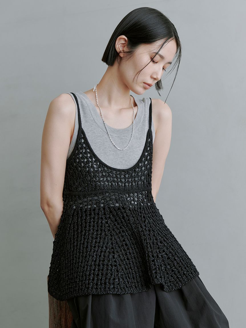【MIESROHE】メッシュニットビスチェ メッシュニットビスチェ(ビスチェ)｜トップス｜MIESROHE