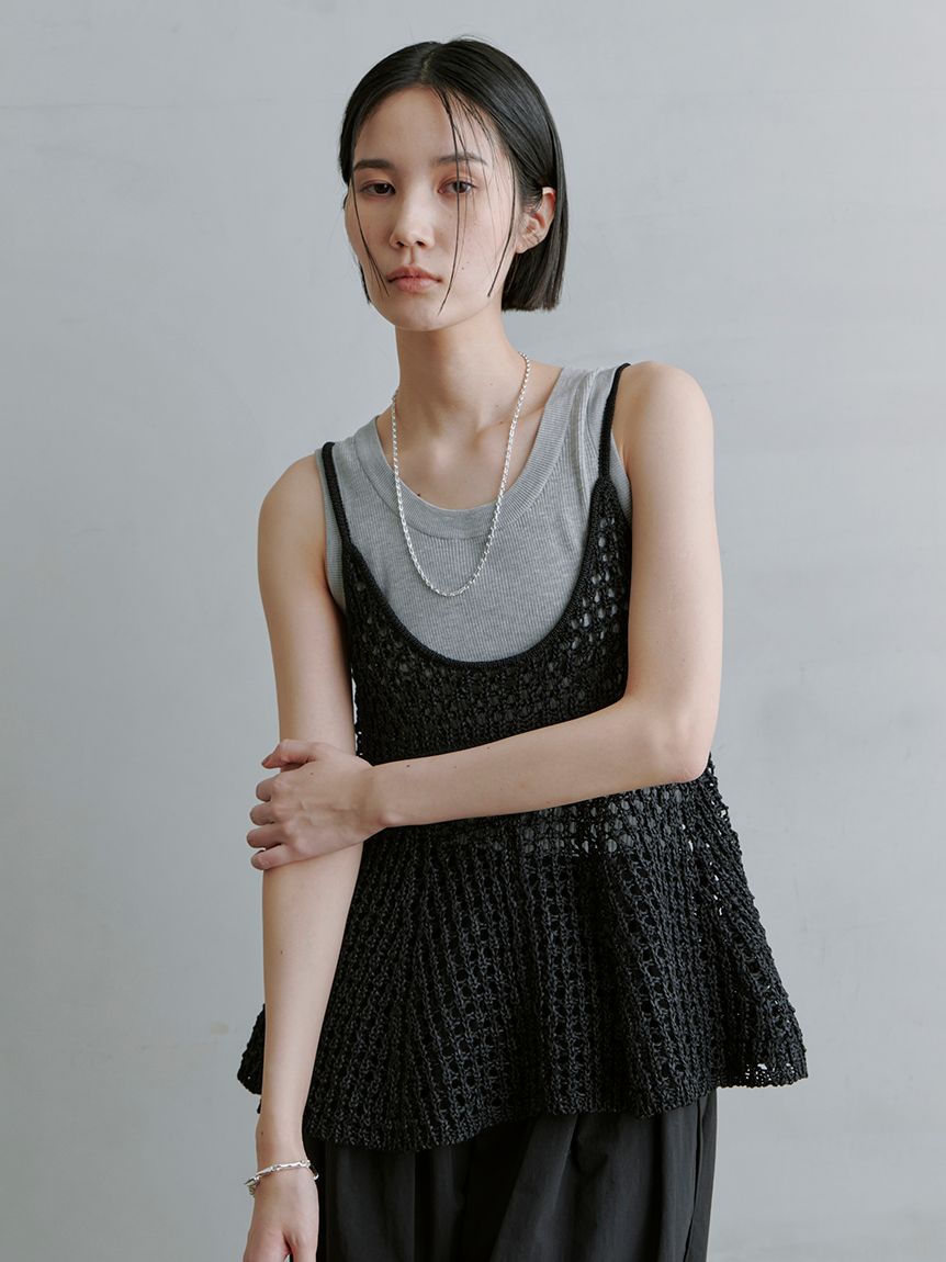 【MIESROHE】メッシュニットビスチェ メッシュニットビスチェ(ビスチェ)｜トップス｜MIESROHE