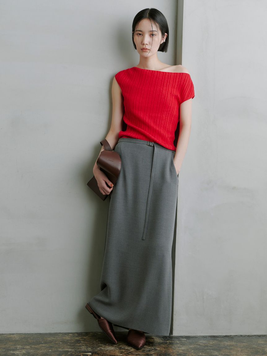 え*わ様 今期⭐︎新品未使用品　ミースロエ　シュリンクドレープカットＴＯＰＳ シュリンクドレープカットTOPS（Tシャツ/カットソー
