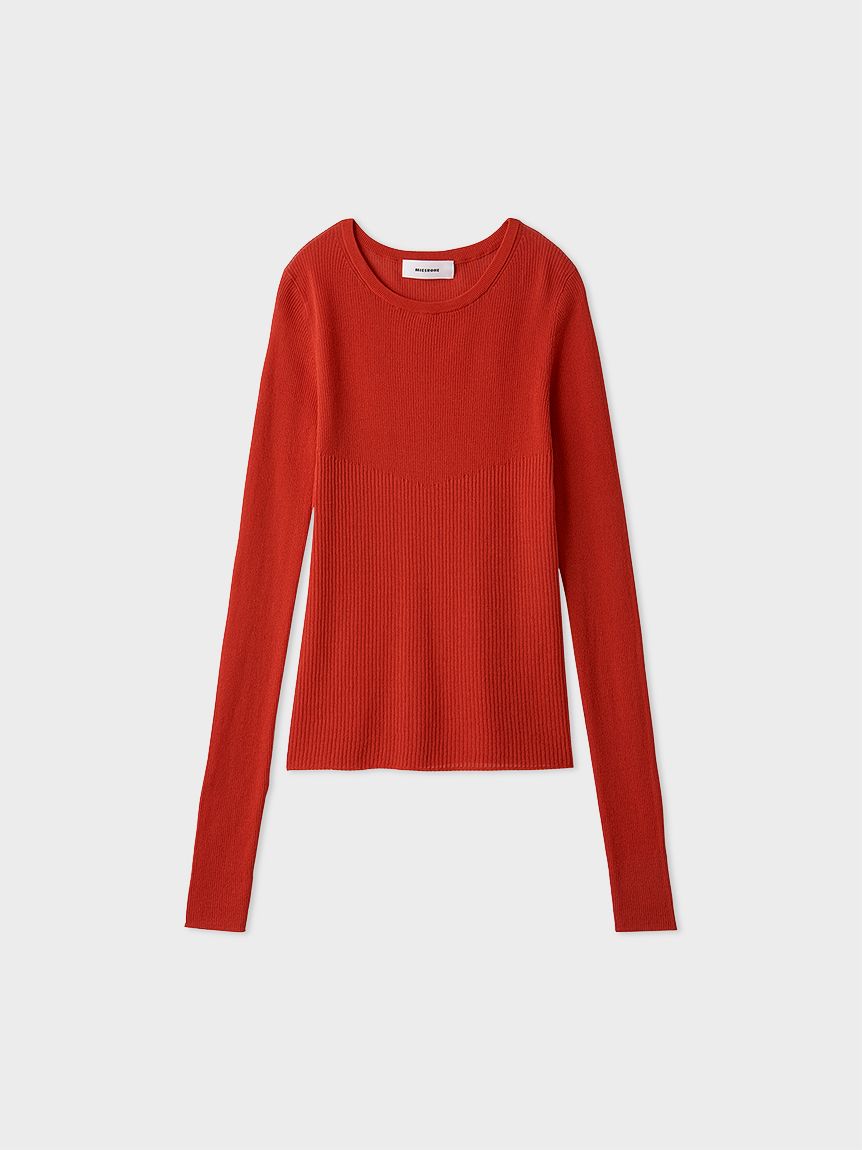 シアーリブクルーネックNT(ニット)｜トップス｜MIESROHE（ミースロエ