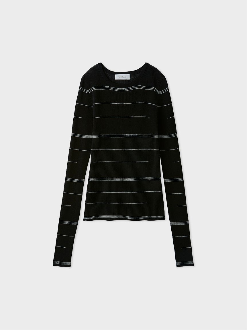 シアーリブクルーネックNT(ニット)｜トップス｜MIESROHE（ミースロエ