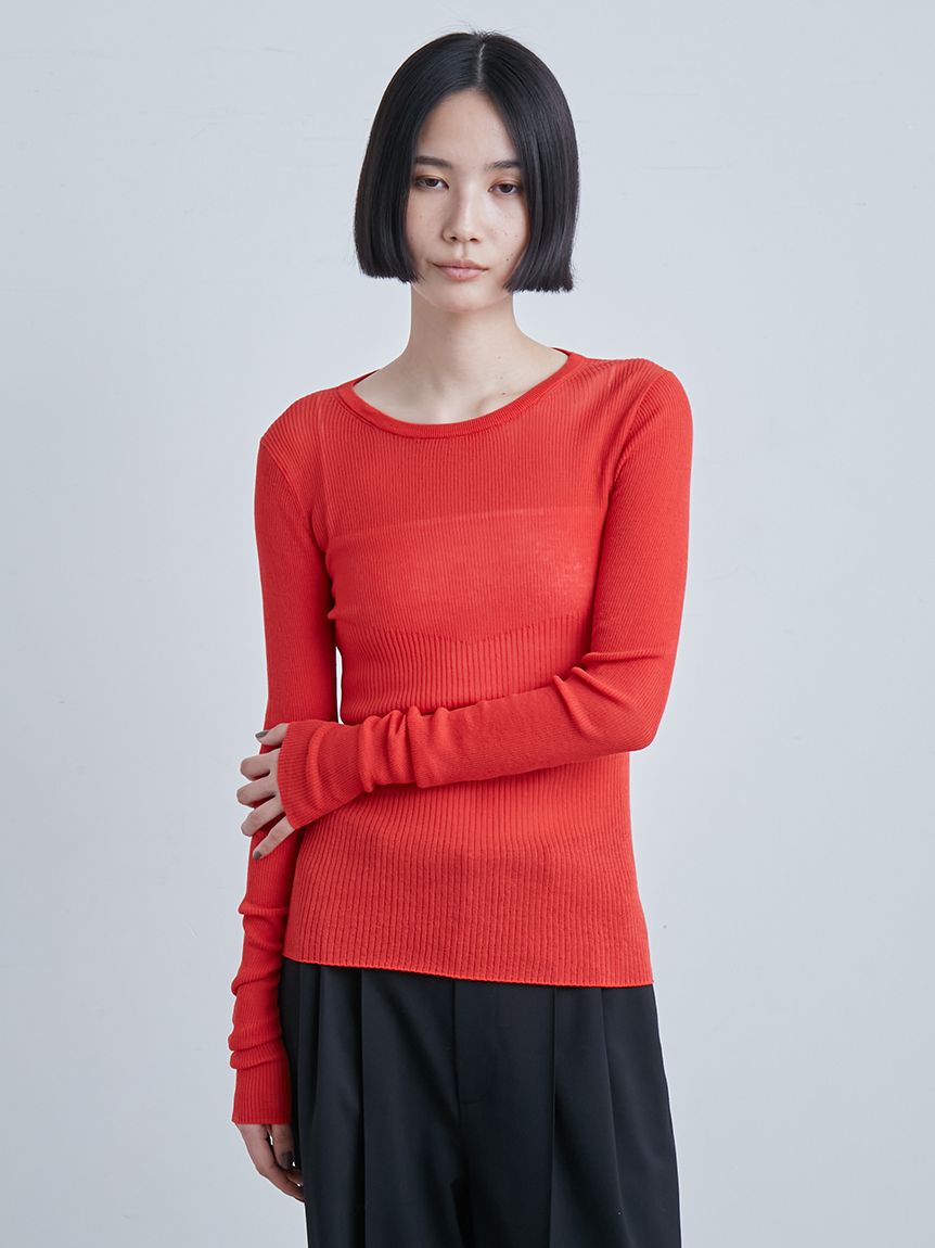 シアーリブクルーネックNT(ニット)｜トップス｜MIESROHE（ミースロエ