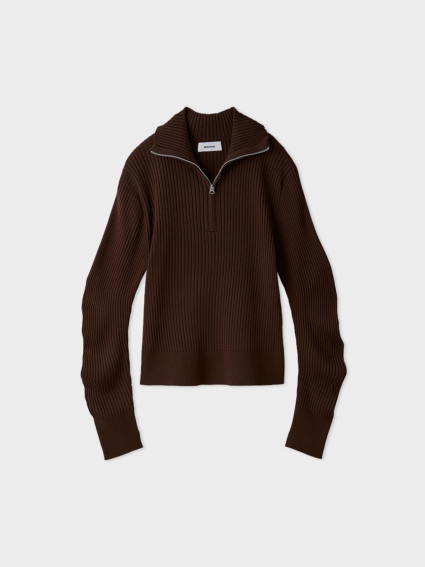 ウェーブスリーブハーフジップNT(ニット)｜トップス｜MIESROHE