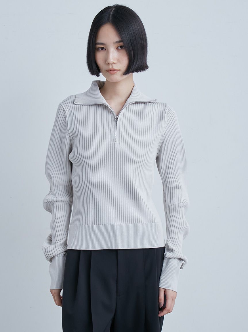 ウェーブスリーブハーフジップNT(ニット)｜トップス｜MIESROHE