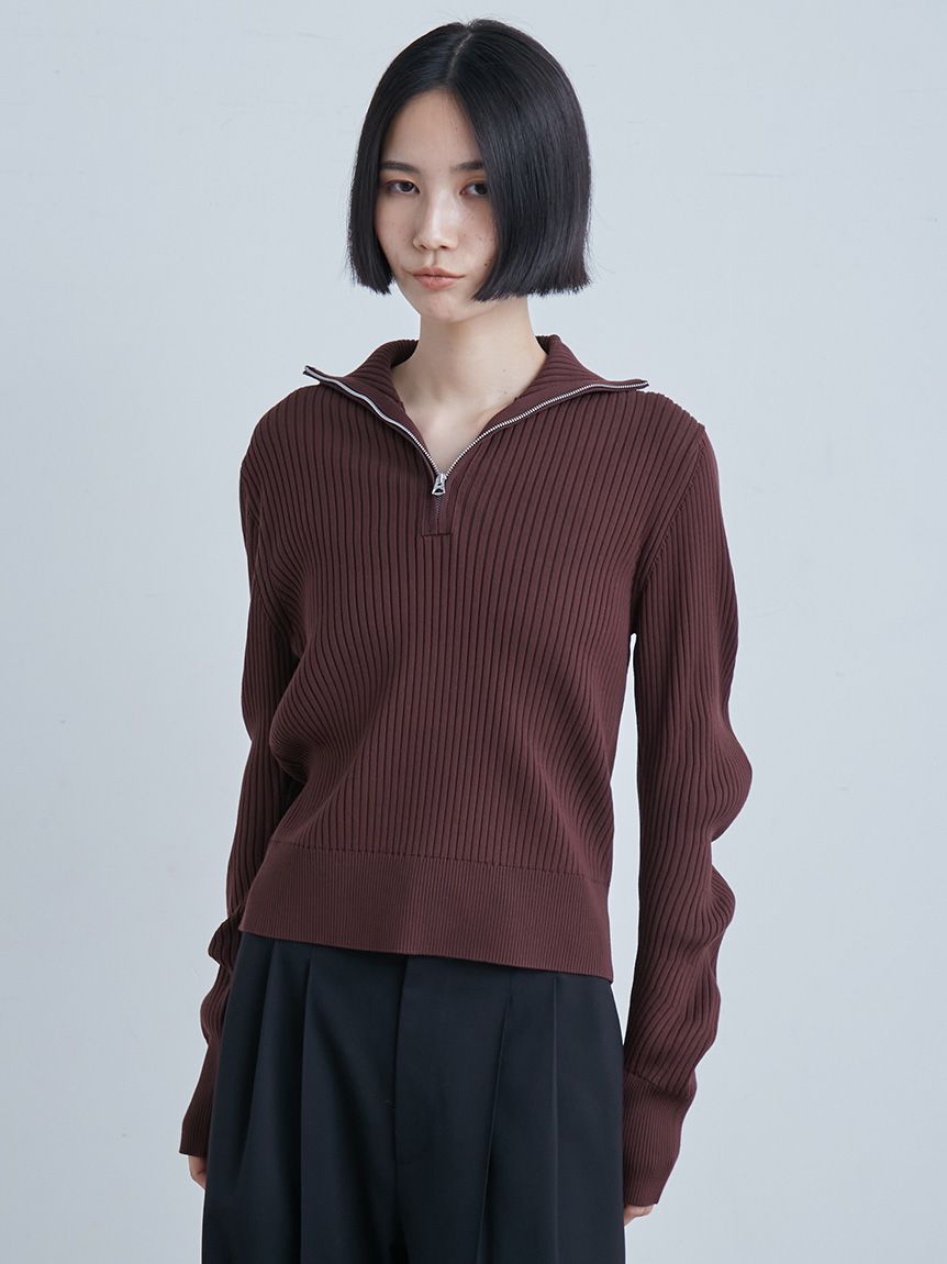 Vony Lern〈M〉ニット/ハーフジップ　ブラウン 系　ヴィンテージ ポロ ラルフ ローレン POLO RALPH LAUREN ケーブル ウールカシミヤ