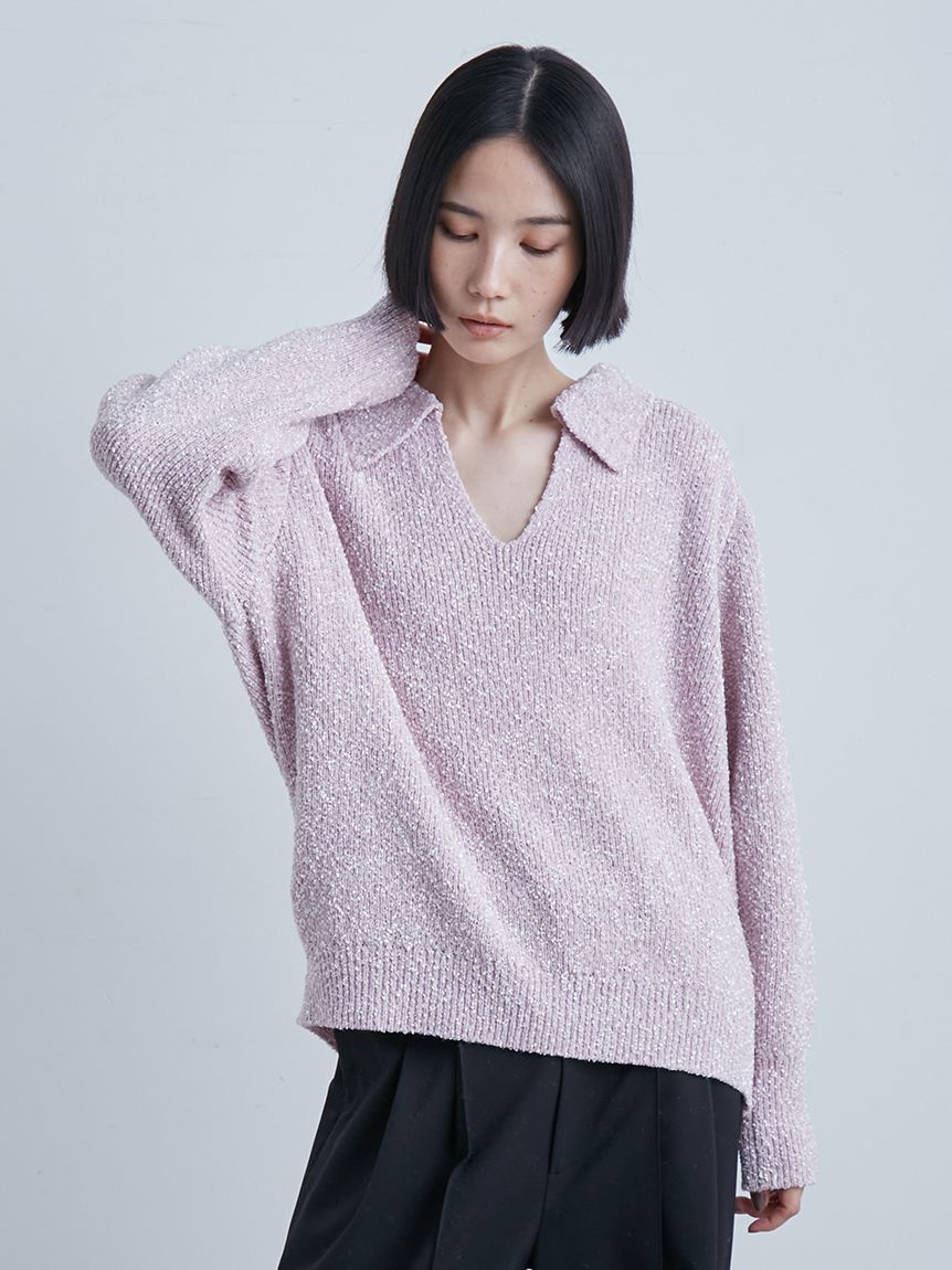 MISEROHE(ミースロエ) リボンモールスキッパーNT ニット リボンモールスキッパーNT(ニット)｜トップス｜MIESROHE（ミースロエ