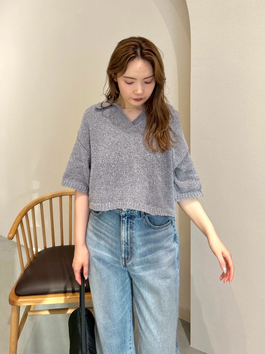 もーやんらーやん　専用 モールヤーンオープンカラーラメNT(ニット)｜トップス｜MIESROHE