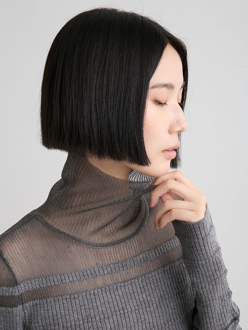 ブルネロクチネリ　シャツ袖タートルネック長袖ニット　トップス RONEL tシャツ ポンチタートルネックロングスリーブTシャツ メンズ