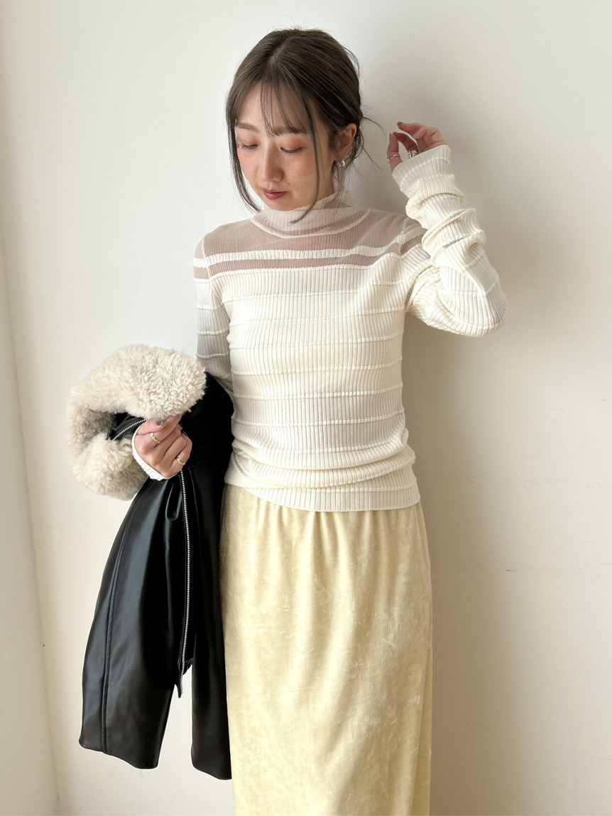 OMMO シアーレイヤードタートルニット OMMOシアーレイヤードタートル - メルカリ