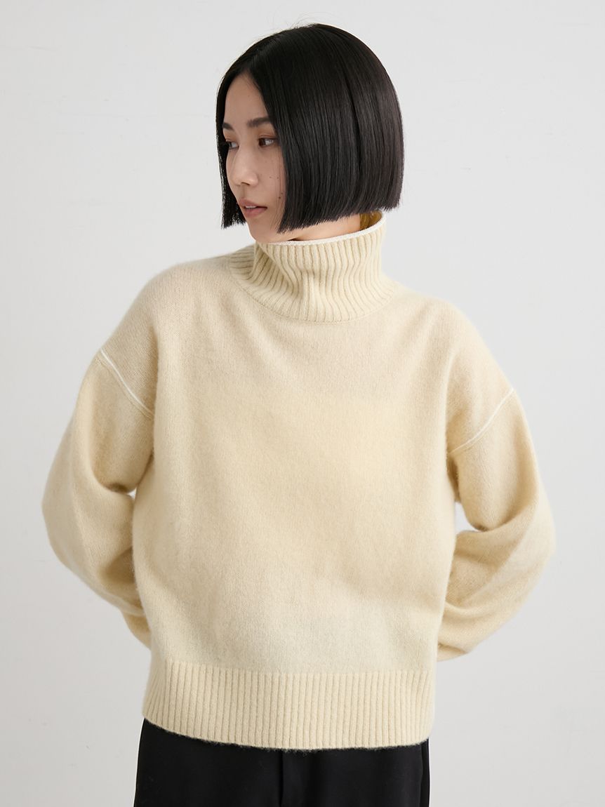 YAK／WOOLタートルソフトニット(ニット)｜トップス｜MIESROHE