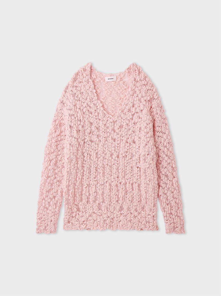 オーバーサイズVネックチャンキーニット(ニット)｜トップス｜MIESROHE
