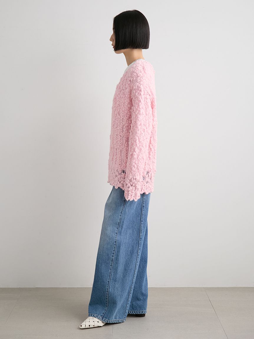 オーバーサイズVネックチャンキーニット(ニット)｜トップス｜MIESROHE