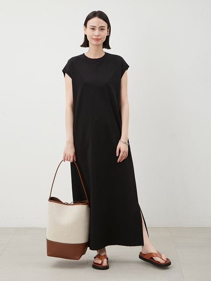 Mila Owen【タグ付き新品】フレンチスリーブサイドスリットカットワンピース ミラ オーウェン Mila Owen フレンチスリーブサイドスリット
