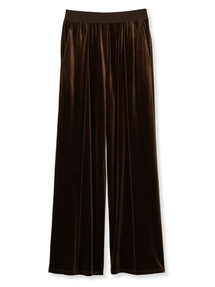 ベロアウエストゴムイージーパンツ