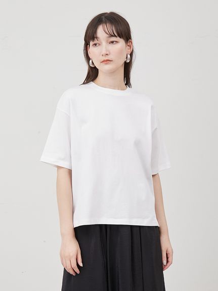 ドロップショルダーハイラインTシャツ(Tシャツ)｜トップス｜Mila Owen