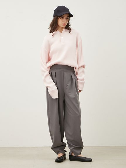 ワッフルヘンリーカットトップス(カットソー)｜トップス｜Mila