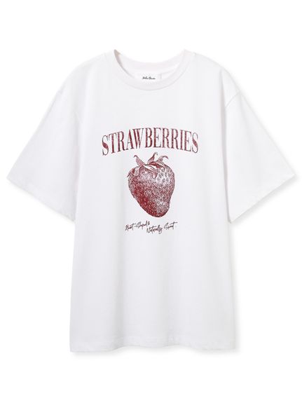 Mila Owen - イチゴ フルーツモチーフグラフィックTシャツ(カットソー)｜トップス