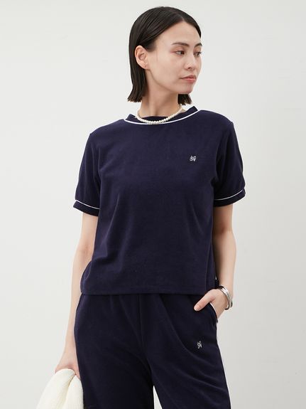 セットアップ対応】パイルクルーネックTシャツ(カットソー