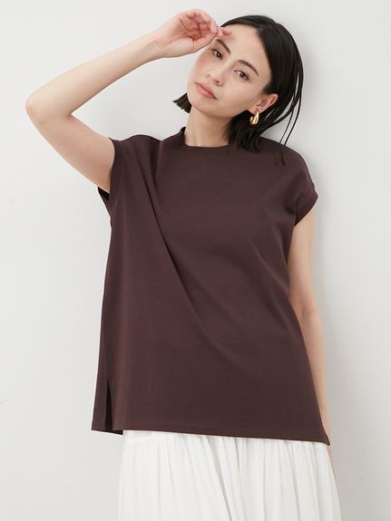 WEB限定カラー】ハイラインフレンチスリーブカットトップス