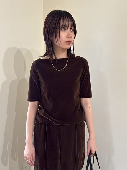 ミラオーエン.トップス ミラ オーウェン Mila Owen ショート丈ラガースウェットトップス