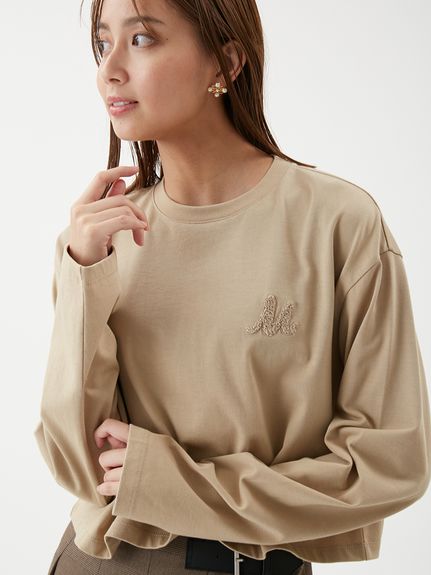 サガララメ刺繍ロンT(Tシャツ)｜トップス｜Mila Owen（ミラオーウェン