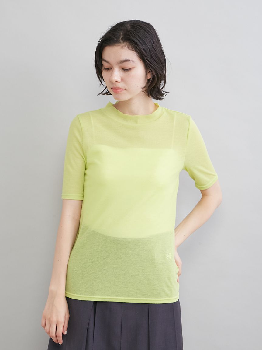 ウールテンセルハーフスリーブシアーT(Tシャツ)｜トップス｜Mila Owen