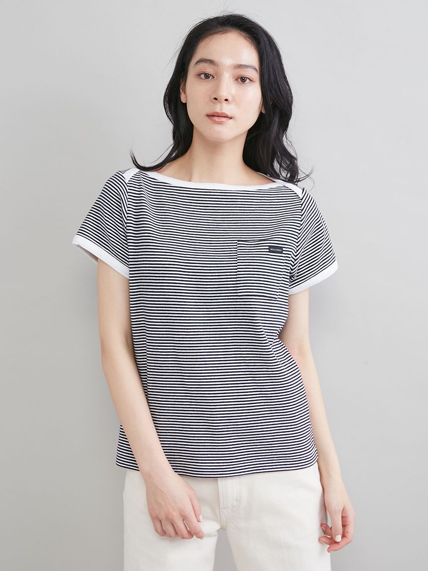ボートネックコンパクトTシャツ(Tシャツ)｜トップス｜Mila Owen（ミラ