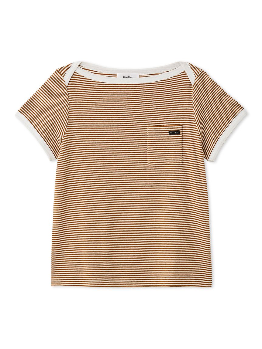 ボートネックコンパクトTシャツ(Tシャツ)｜トップス｜Mila Owen（ミラ