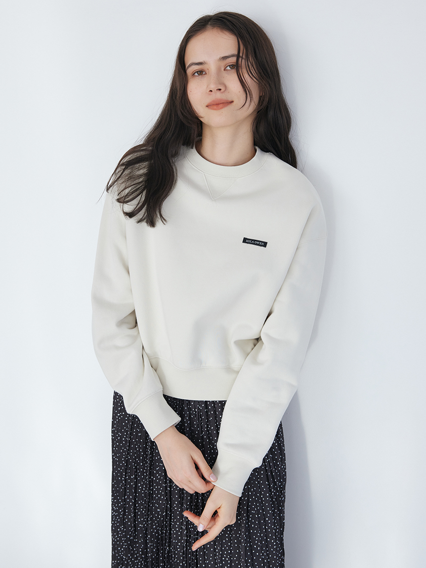 ソフトタッチ短丈トレーナー(プルオーバー)｜トップス｜Mila Owen