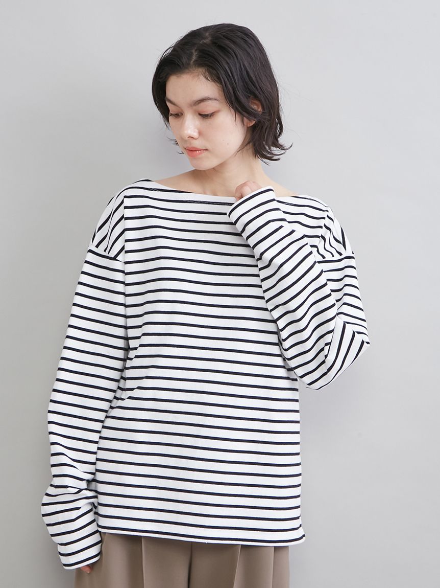 ボートネックボーダーTシャツ(Tシャツ)｜トップス｜Mila Owen（ミラ