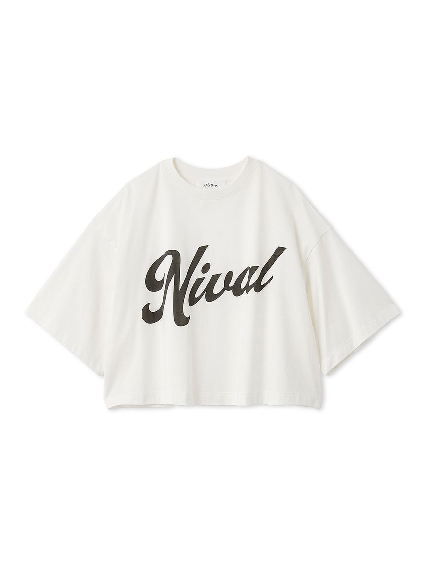 ショート丈ワイドグラフィックTシャツ(Tシャツ)｜トップス｜Mila Owen