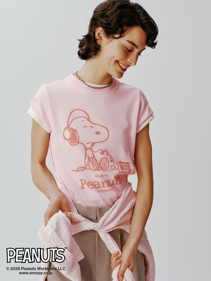 PEANUTS RECORDS】スヌーピーTシャツ(Tシャツ)｜トップス｜Mila Owen