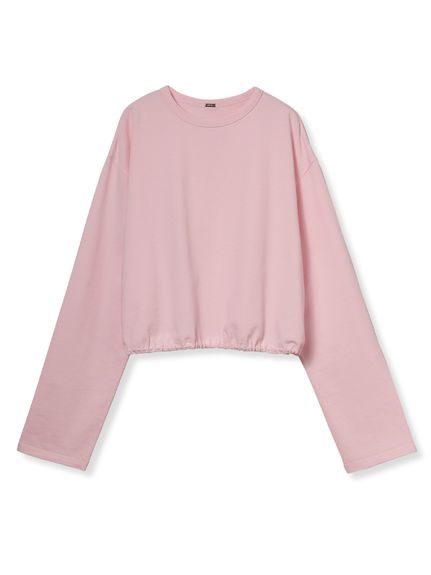 ショート丈ドロストロングTシャツ(Tシャツ)｜トップス｜Mila Owen