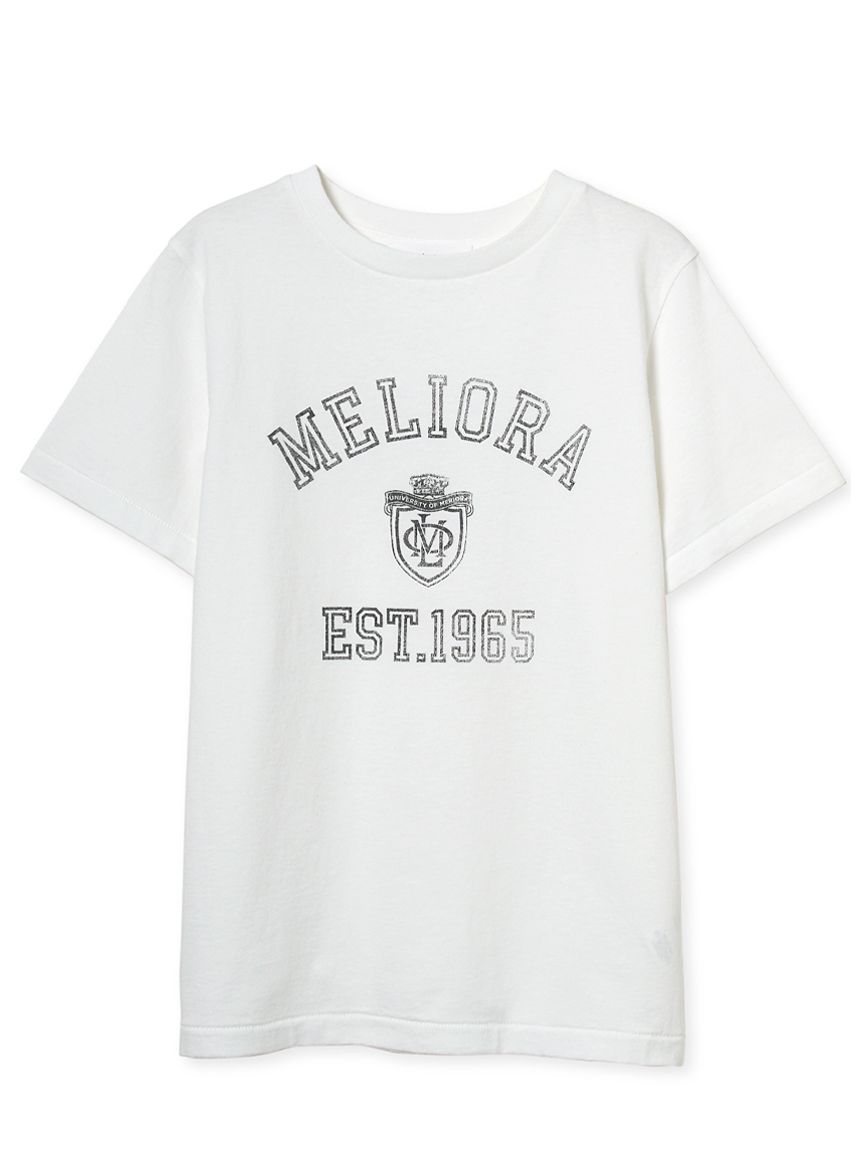 Mila Owen - コンパクトカレッジTシャツ　ホワイト　０ カレッジTシャツ(Tシャツ)｜トップス｜Mila Owen（ミラオーウェン）の
