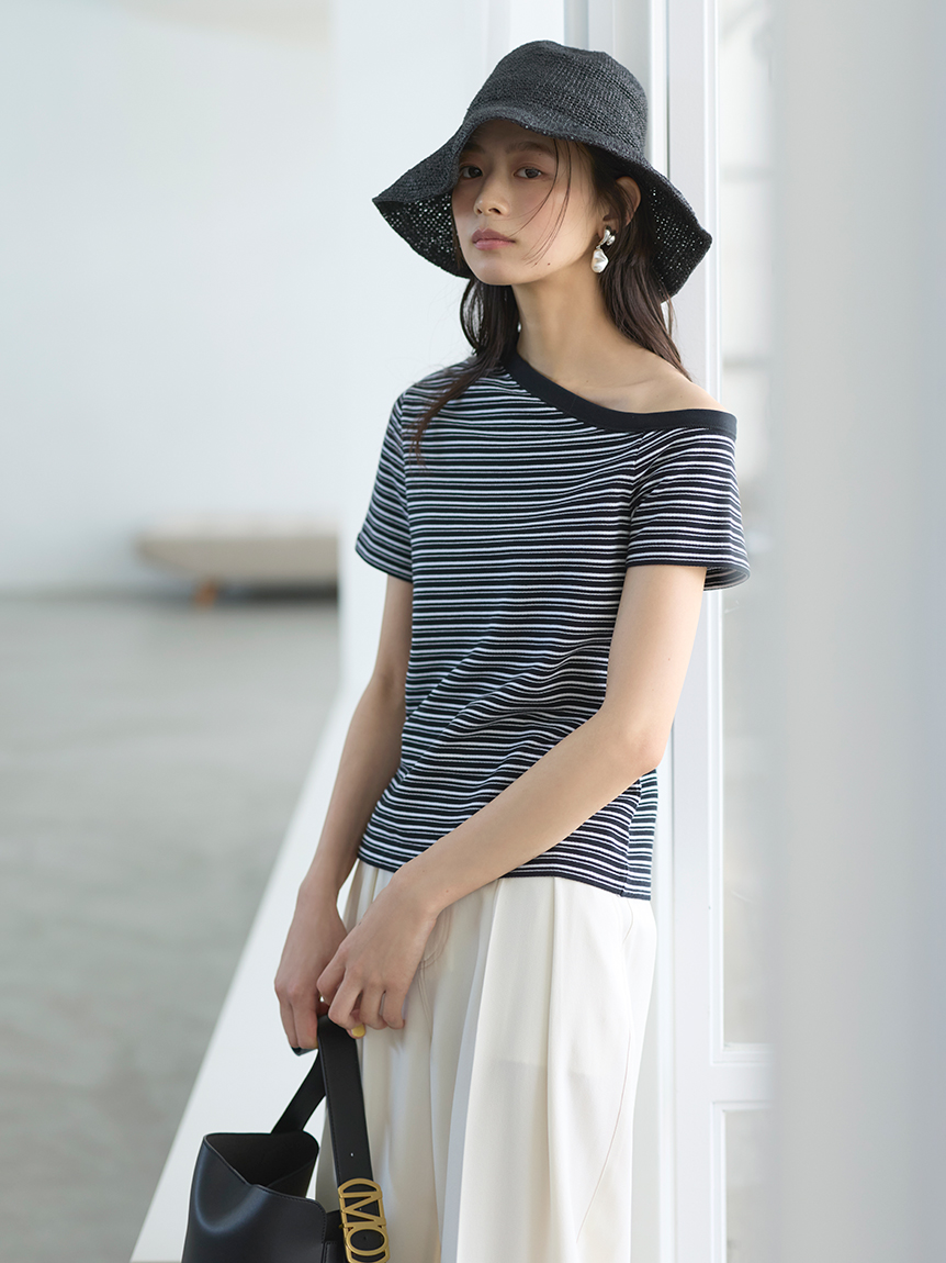 CULLNI アシンメトリーネックTシャツ サイズ2 アシンメトリーネックTシャツ(Tシャツ)｜トップス｜Mila Owen（ミラ