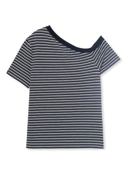 アシンメトリーネックTシャツ(Tシャツ)｜トップス｜Mila Owen（ミラ