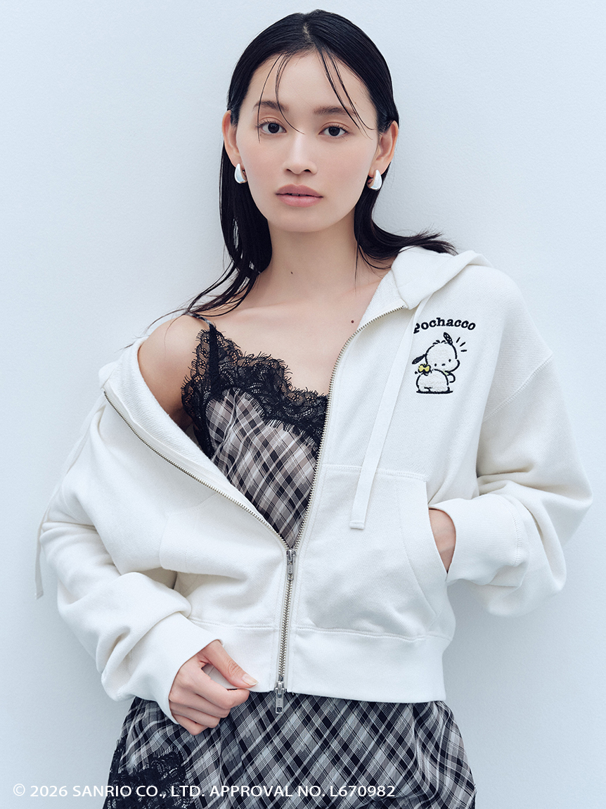 MASH SUMMER WEEK限定】【ポチャッコ】短丈Aラインフーディー(トップス